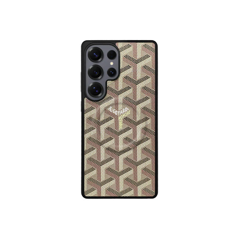 Premium Beige GYD-Style Pattern with Magsafe Option for Samsung S22-S26 Series